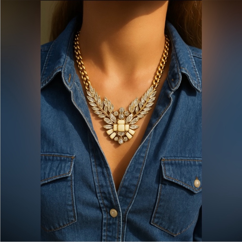LULU FROST for J.Crew statement Necklace with Swarovski Crystals